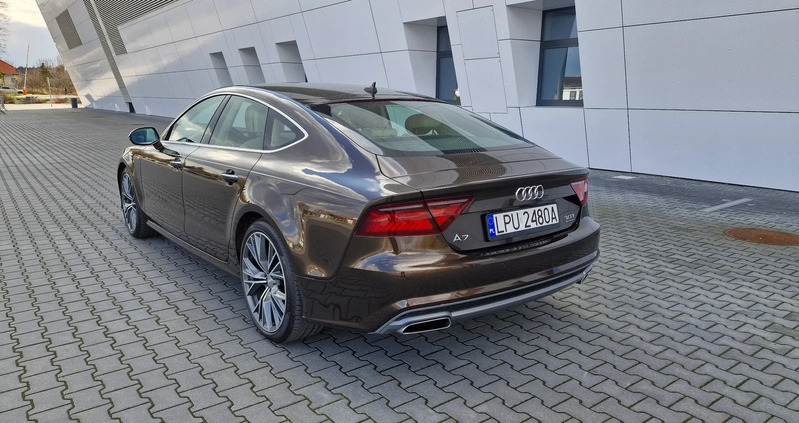 Audi A7 cena 134700 przebieg: 53600, rok produkcji 2016 z Puławy małe 172